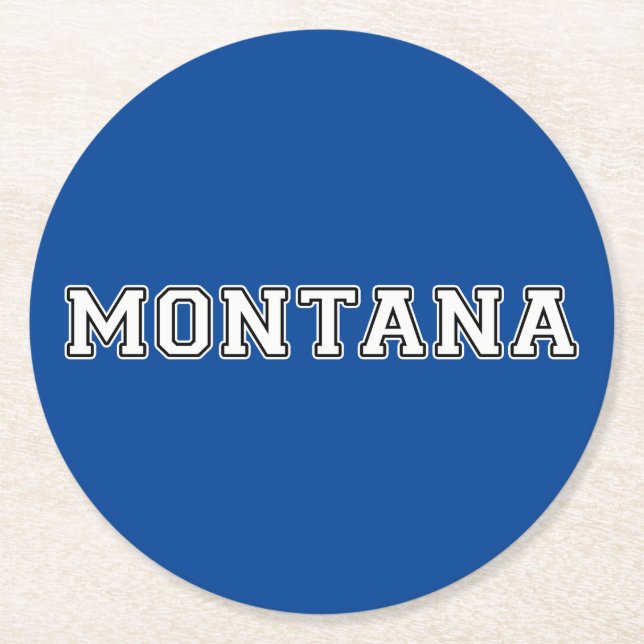 Montana Round Paper Coaster (Front)