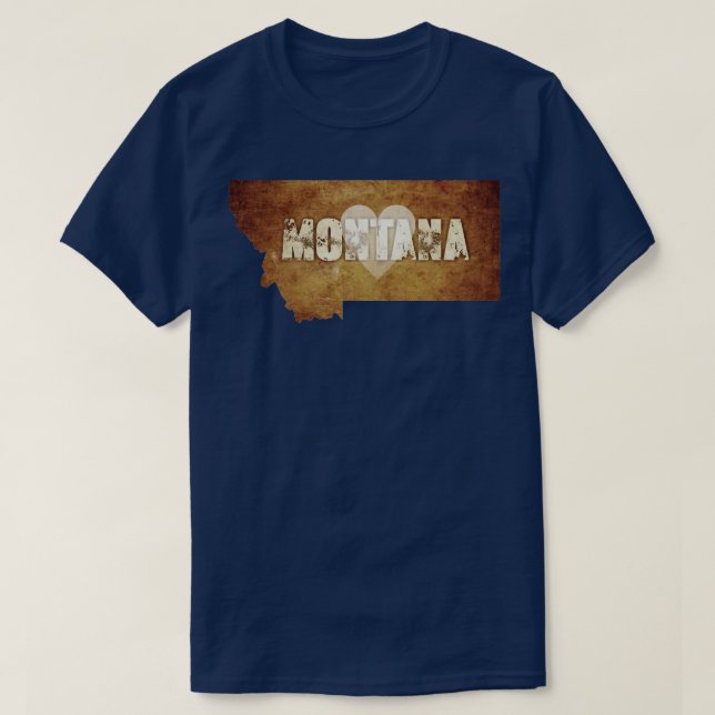 Montana Rustic  T-Shirt (Design Front)