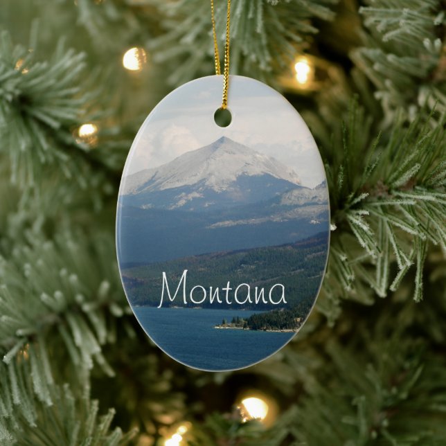 Montana Scenic Landscape Holiday Ceramic Tree Decoration (Tree)