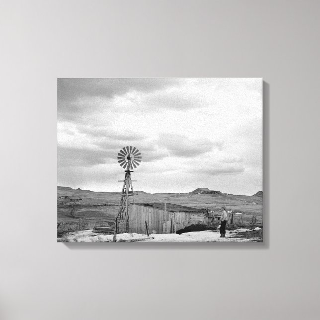 Montana Sheep Ranch, 1942 Canvas Print (Front)
