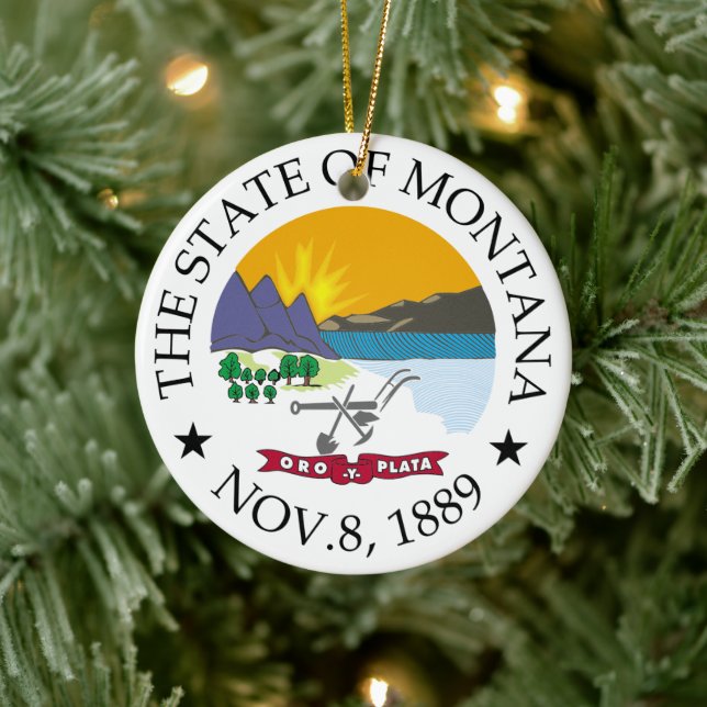 Montana sign ceramic tree decoration (Tree)
