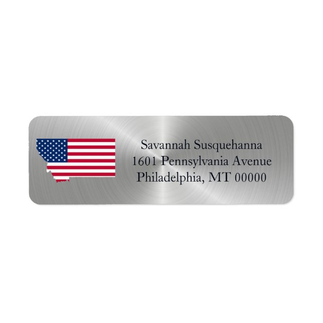 Montana Silver American Flag Patriotic (Front)