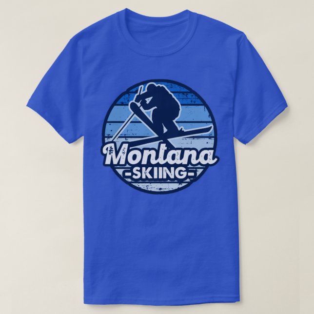 Montana skiing T-Shirt (Design Front)