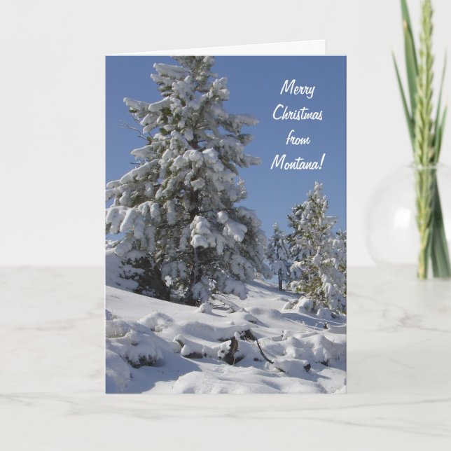 Montana Snow Christmas Card (Front)