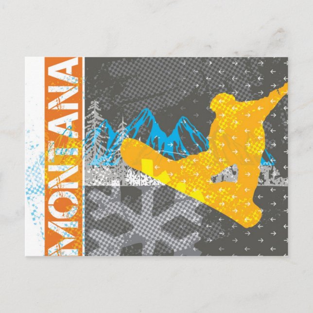 Montana Snowboarding Postcard (Front)
