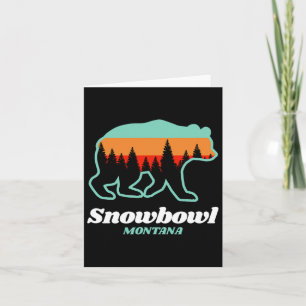 Montana Snowbowl Skiing Snowboarding Bear  Card