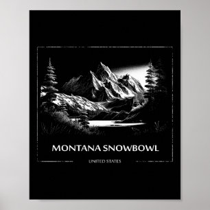 Montana Snowbowl United States Ski Skiing Skier Poster