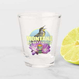 Montana State Bird & Flower Shot Glass