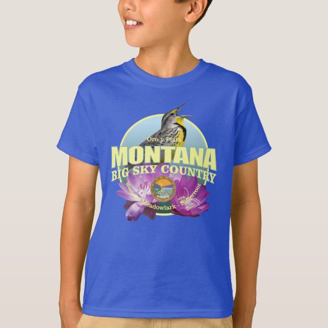 Montana State Bird & Flower T-Shirt (Front)
