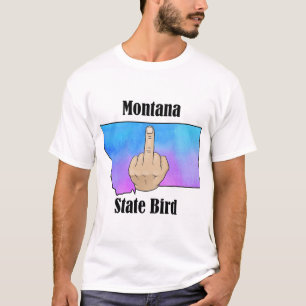 Montana state bird t-shirt middle finger colour