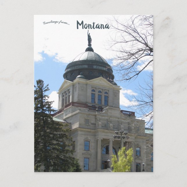 Montana State Capitol Helena Montana Postcard (Front)