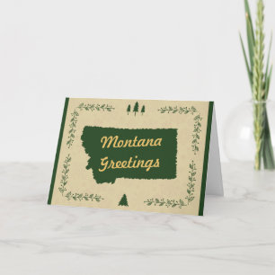 Montana State Christmas Holiday Greetings