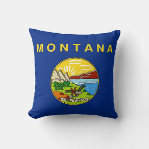 Montana State Flag American MoJo Pillow
