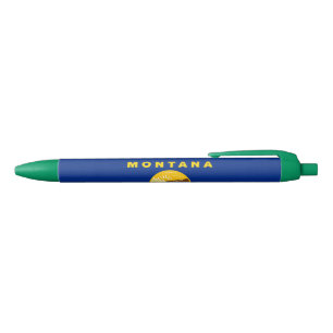 Montana State Flag Blue Ink Pen
