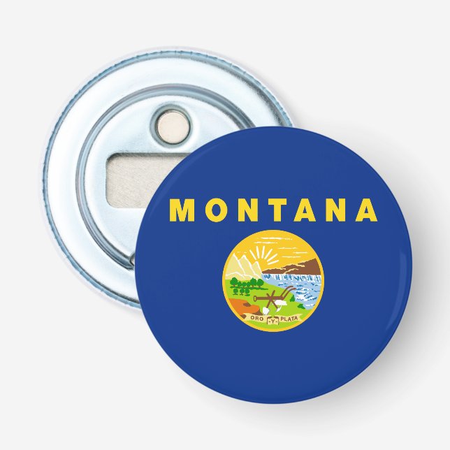 Montana State Flag Bottle Opener (Front)