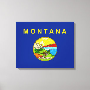 Montana State Flag Design Canvas Print