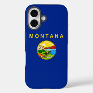 Montana State Flag Design iPhone 16 Case