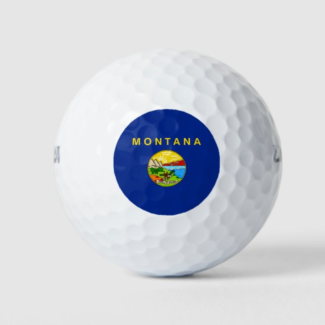 Montana State Flag Design Golf Balls (Front)