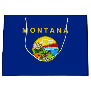 Montana State Flag Design Large Gift Bag