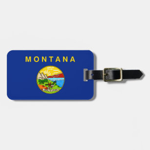 Montana State Flag Design Luggage Tag