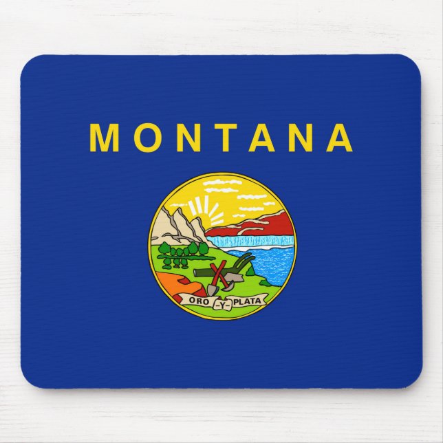 Montana State Flag Design Mouse Mat (Front)