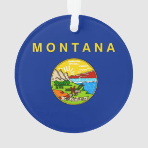 Montana State Flag Design Ornament