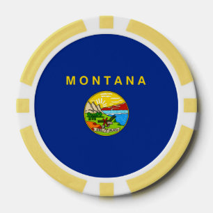 Montana State Flag Design Poker Chips