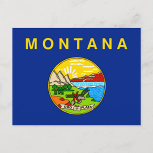 Montana State Flag Design Postcard