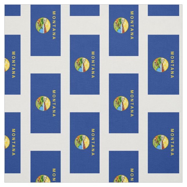 Montana State Flag Fabric (Swatch)