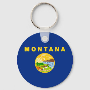 Montana State Flag Key Ring
