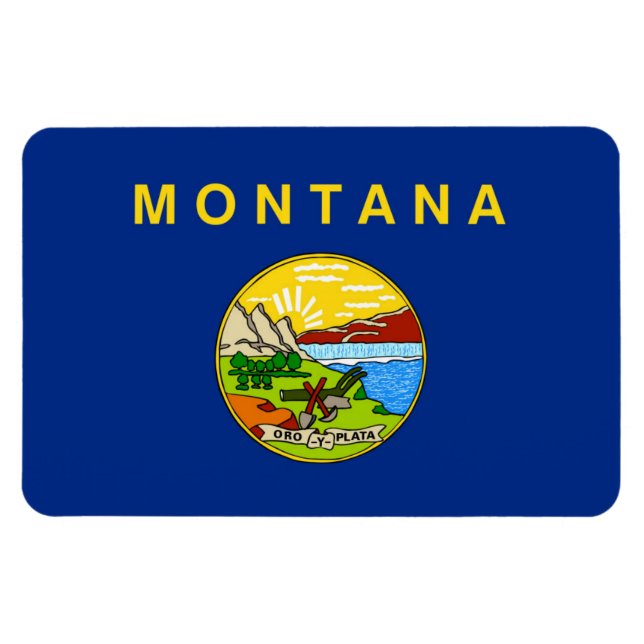 Montana state flag magnet (Horizontal)