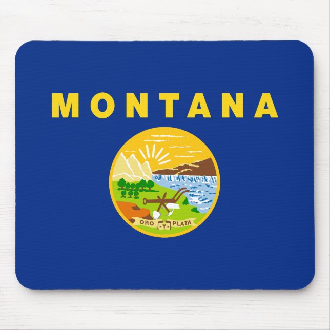 Montana State Flag Mouse Mat (Front)
