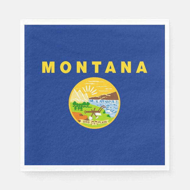Montana State Flag Napkin (Front)