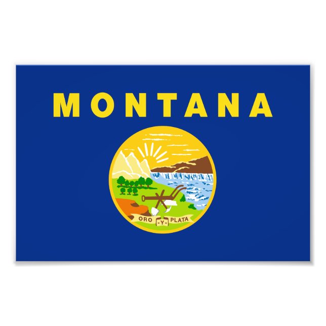 Montana State Flag Photo Print (Front)