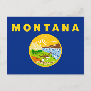 Montana State Flag Postcard