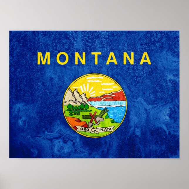 Montana State Flag Poster (Front)