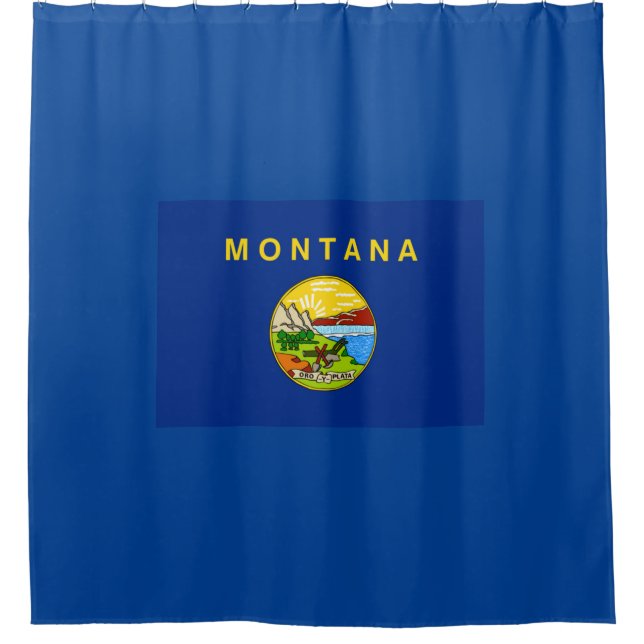 Montana State Flag Shower Curtain (Front)