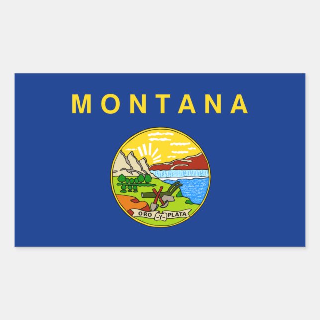 Montana State Flag Sticker (Front)