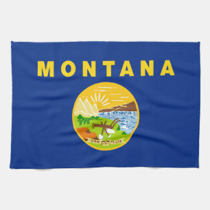 Montana State Flag Tea Towel