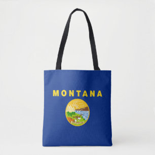 Montana State Flag Tote Bag