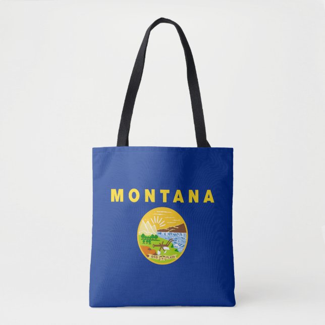 Montana State Flag Tote Bag (Front)