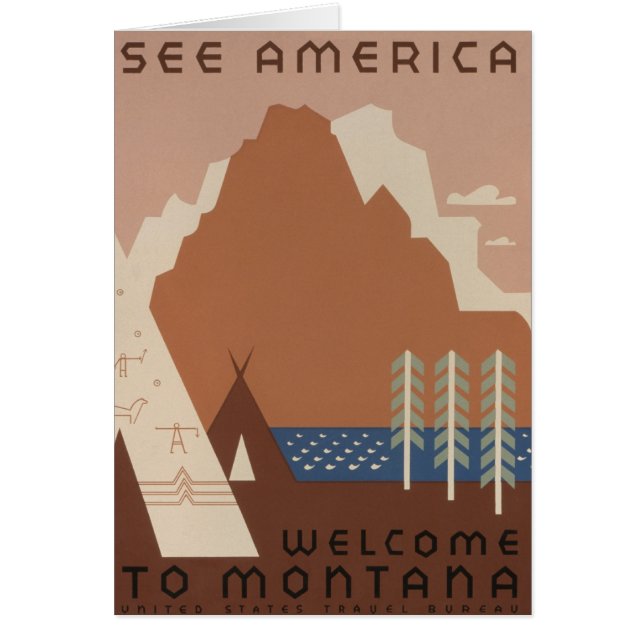 Montana State: Indian Tribes, Mountains, Prairie (Front)