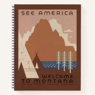 Montana State: Indian Tribes, Mountains, Prairie Notebook