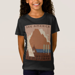 Montana State: Indian Tribes, Mountains, Prairie T-Shirt