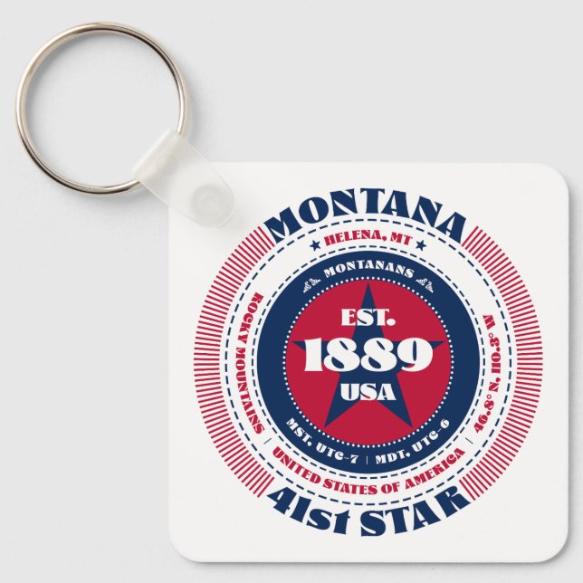 Montana State Keychain (Front)