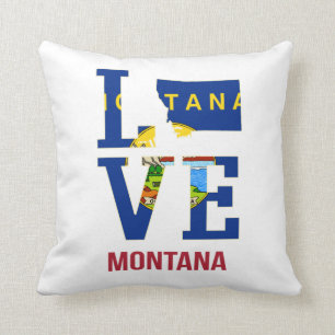 Montana state love cushion