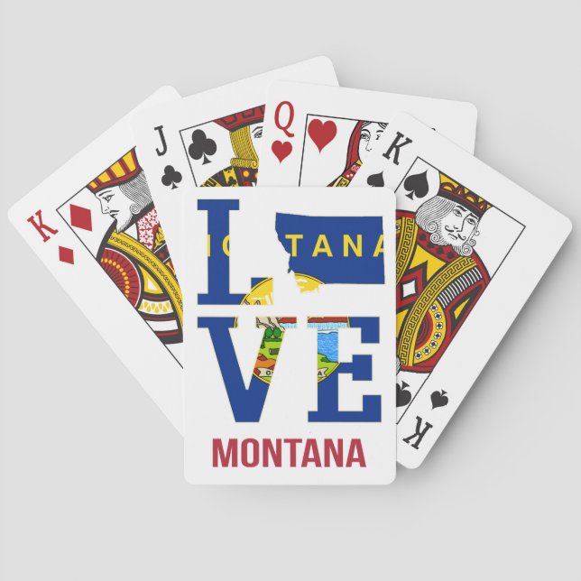 Montana state love playing cards (Back)