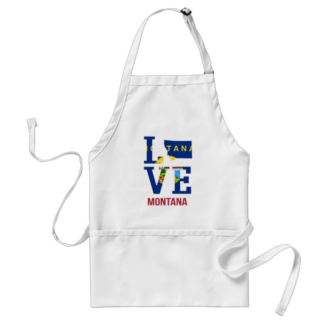 Montana state love standard apron (Front)