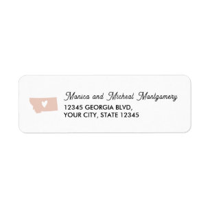 MONTANA State Map with Heart - ANY COLOR