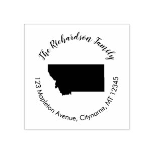 Montana state return address rubber stamp